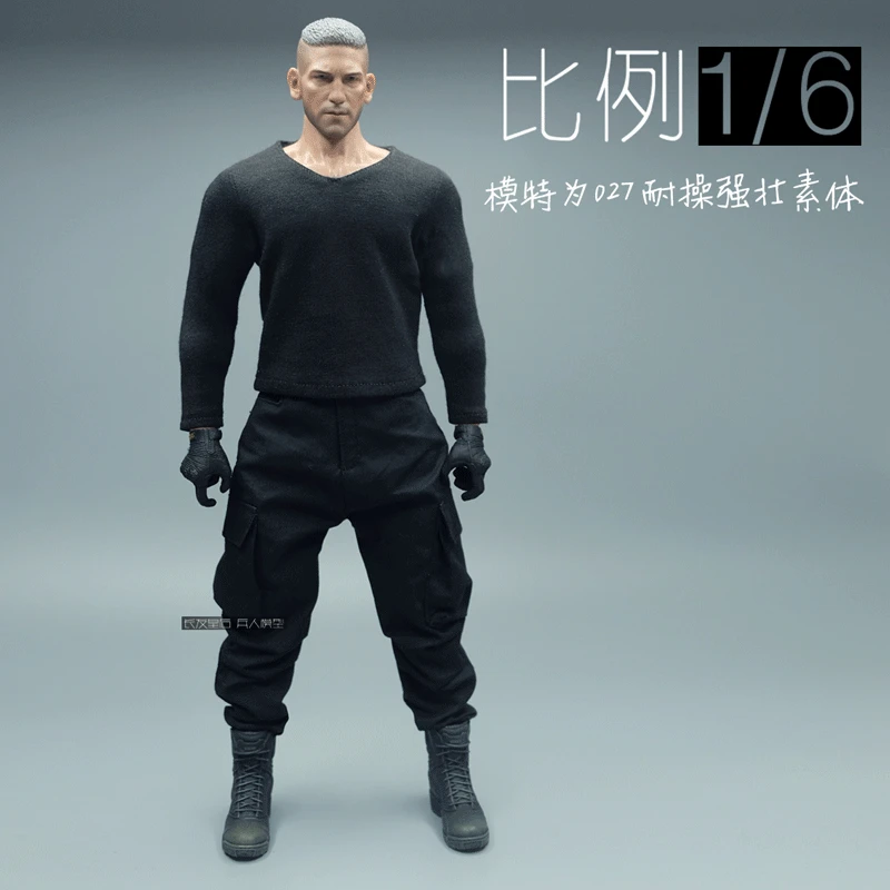 Pantaloni In Scala 1/6 Per Action Figure Maschili 30,5 Cm - Grigio Con Cintura - Vestiti Ricambio Per Enterbay, DID, Dragon