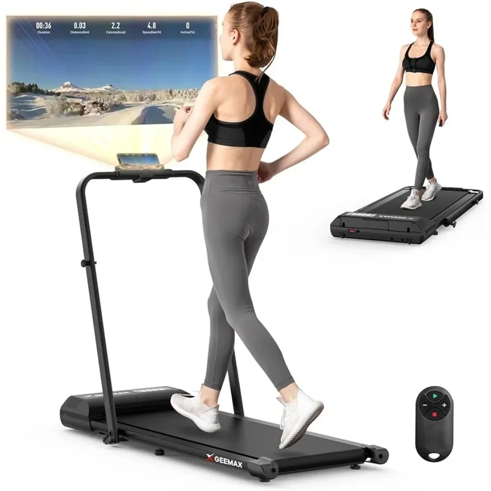 

2 in 1 Under Desk Treadmill, Foldable Compact Treadmill for Small Spaces, Workout Electric Exercise Running Freight free