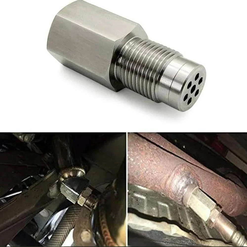 Oxygen Sensor Adapter 1pcs Car Check Engine Light Fix Catalytic Mesh O2 Sensor Spacer Adapter Mini Catalytic Converter