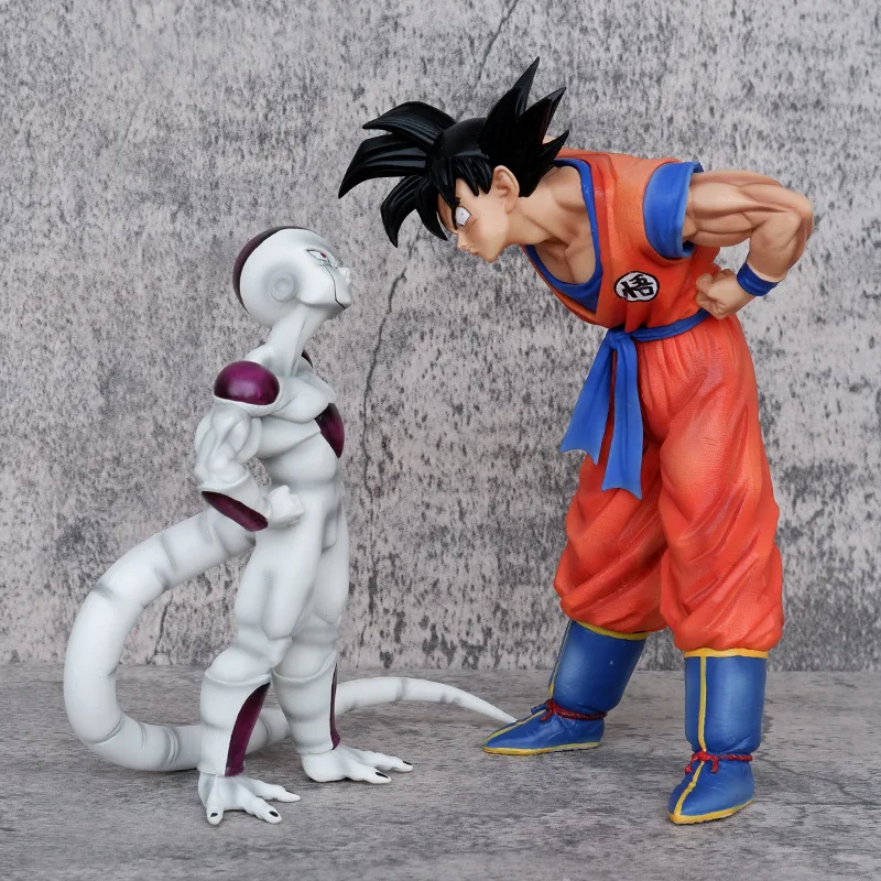 

23cm Dragon Ball Anime Figure Son Goku Frieza Look at Each Other Action Figure Pvc Figurine Statue Model Dolls Collectible Toys