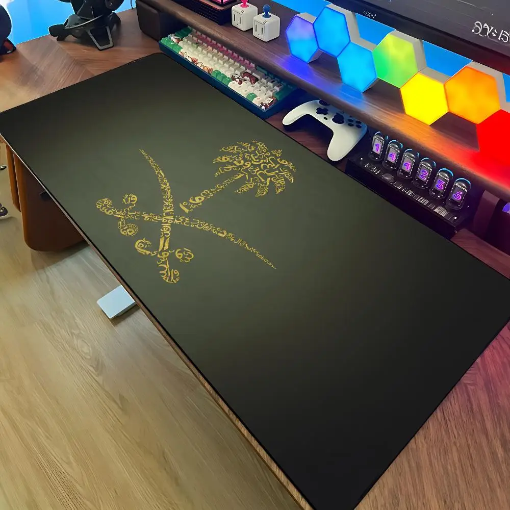 وسادة مكتب كبيرة الحجم من المطاط، بتصميم شعار المم...