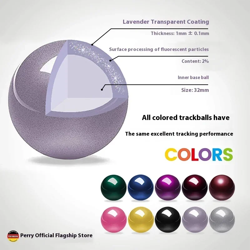 Perixx303 트랙볼 34mm 분리형 마우스 트랙볼 570ergo 드로잉 마우스 볼 맞춤형 컴퓨터 게이머 액세서리 선물