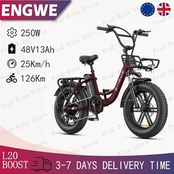 Batteria per bici elettrica ENGWE L20 Boost 48V 13AH, motore 250W, velocità 25 km/h, portata 126 KM, freni a disco meccanici E-Bike
