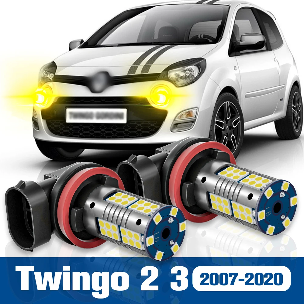 

2x LED Fog Light Blub Lamp Accessories Canbus For Renault Twingo 2 3 2007-2020 2008 2009 2010 2011 2012 2013 2014 2015 2016 2017