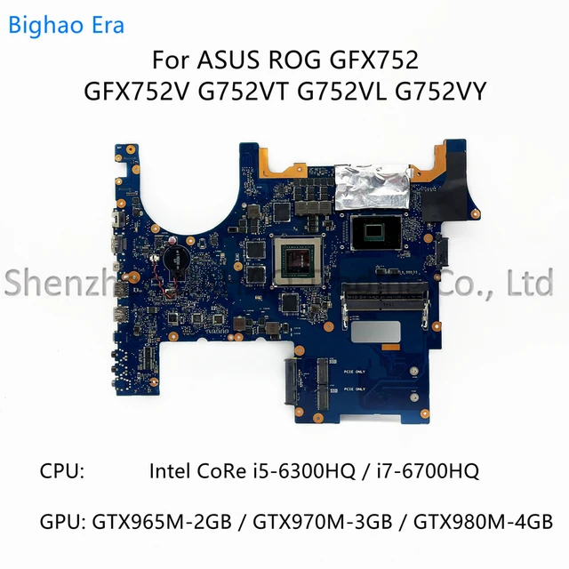 ASUS ROG G752VT G752VL G752VY GFX752VT GFX752VY Laptop anakart i5-6300HQ i7- 6700HQ CPU GTX965M/970M gtx9gpu 4GB-GPU ile - AliExpress
