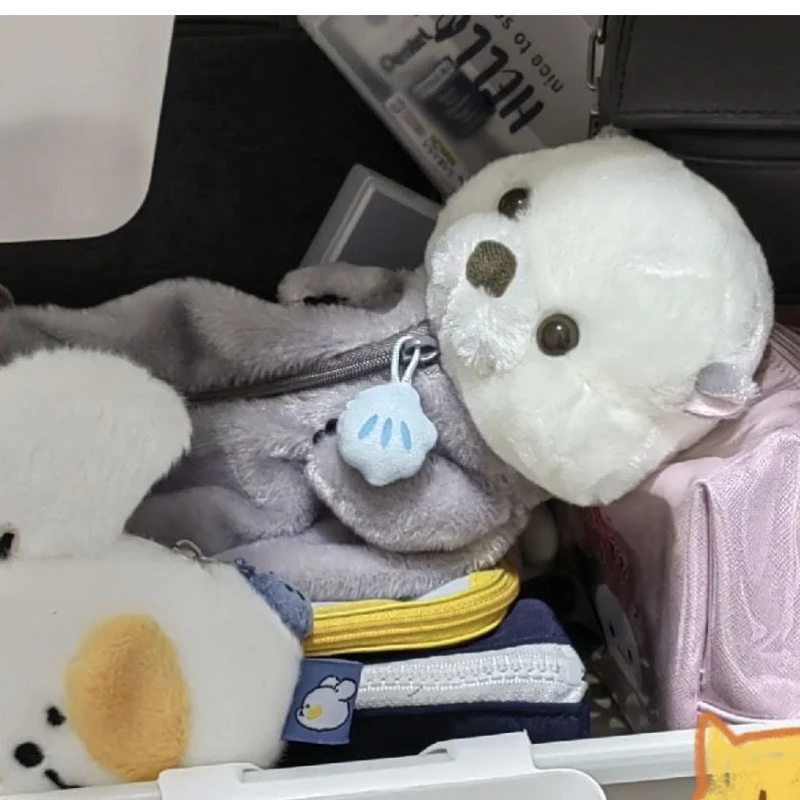 1 Pcs Creative Sea Otter Plush Doll Pencil Case 2