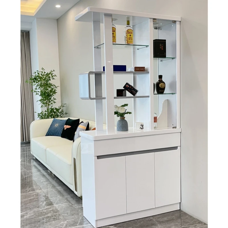 

The living room cabinet is modern and simple, lacquer entrance cabinet,the screen cabinet, integrated shoe cabinet, double-sided