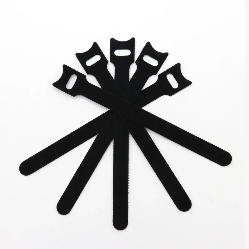 Releasable Cable Ties Wire Organizer Black 15 20 25 30cm Nylon Hook Loop Straps Wrap Zip Bundle Bandage Tie Plastics Fastening - Image 3