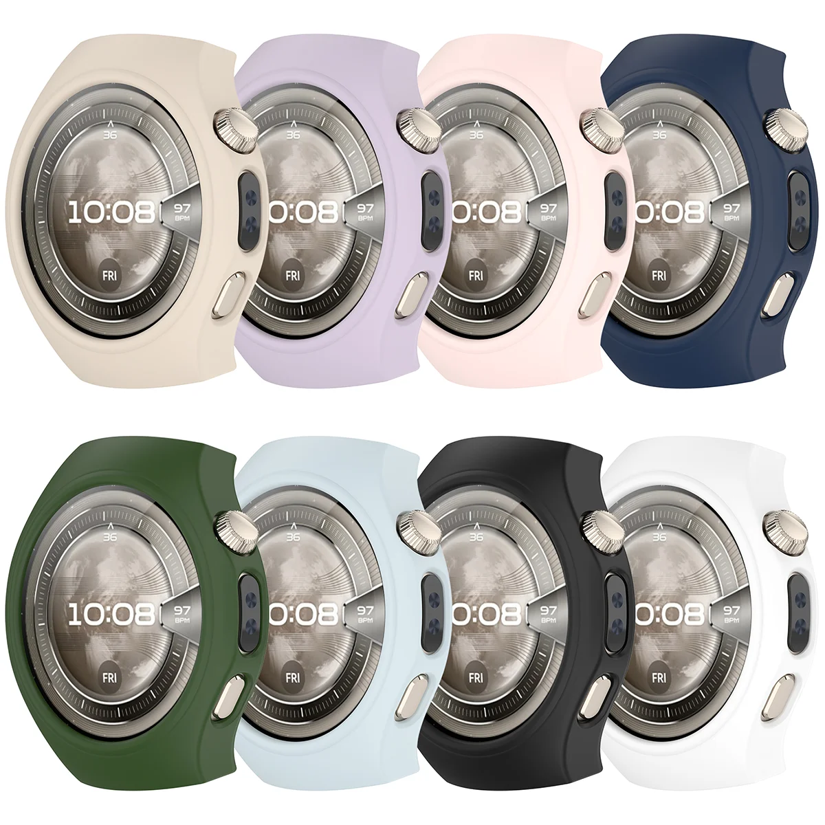 Silicone Protective Cover for Smartwatch - Full Body Soft TPU Hollow Casing