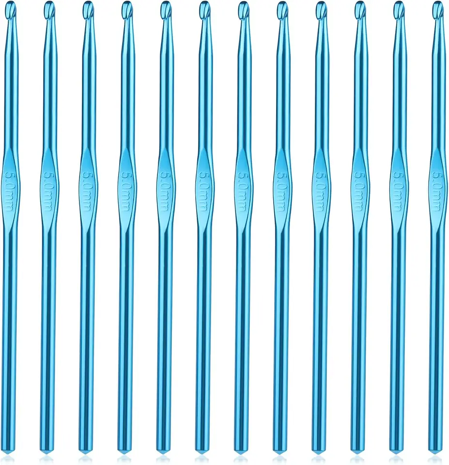 12 Piece Ergonomic Aluminum Crochet Hook Set