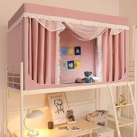 Rideau de lit superposé occultant pour chambre de dortoir, protection anti-moustiques pour lit supérieur et inférieur, rideau de baldaquin pour la décoration de la chambre à coucher à la maison 1