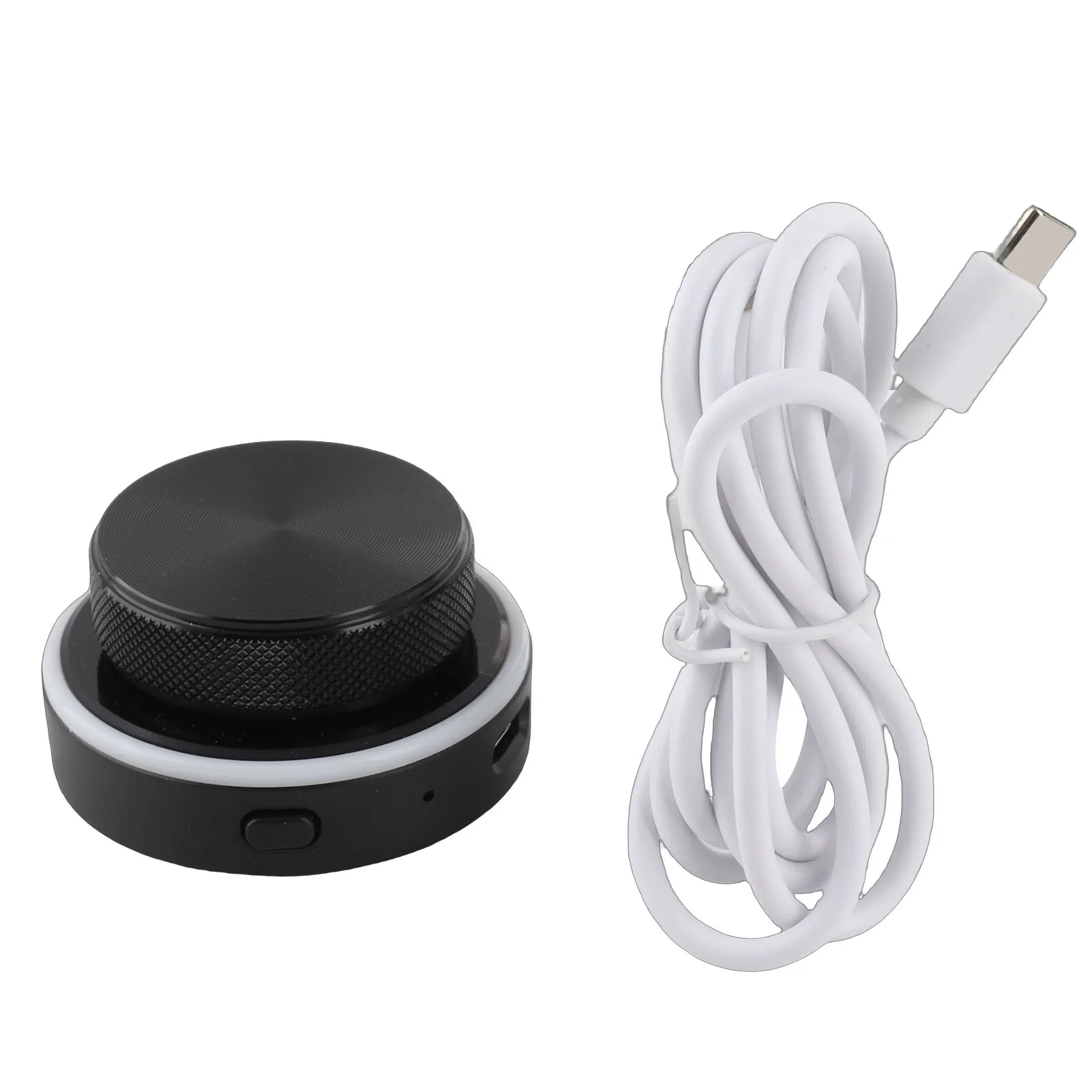 맞춤형 노브 컨트롤러 2.4G 블루투스 USB C 연결 볼륨 조절 노브 (PC, 휴대폰, 태블릿, 노트북용 RGB 조명 포함)