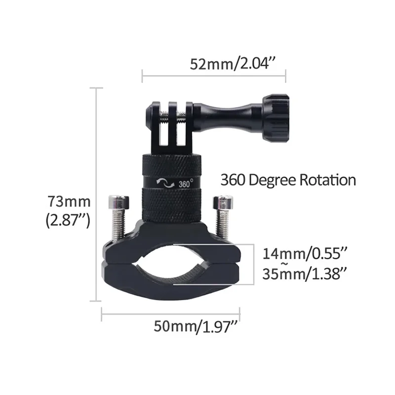 Bicycle Handlebar Mount Motorcycle Holder For Gopro Hero 13 12 11 10 9 8 SJCAM SJ4000 AKASO X5 insta360 DJI Osmo Action Camera