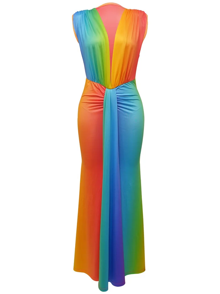 【送料&関税込】MSGM Sleeveless Colored Long Dress GRASWE Women Pockets Elastic Waist Long Dress Loose Summer