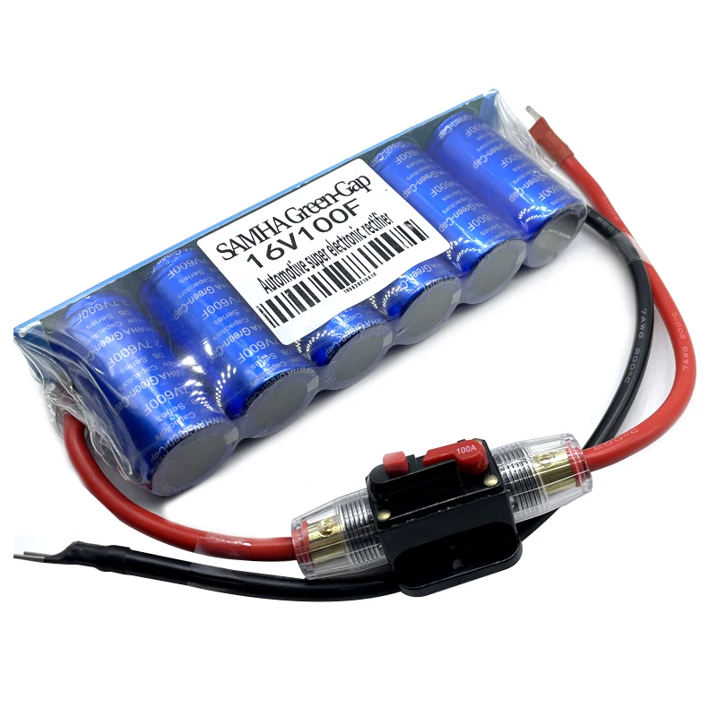 Original SAMWHA Green-Cap 16V100F Automobile Rectifier Moudle 2.7V600F With Recovery Conversion Protection Fuse Improve Energy