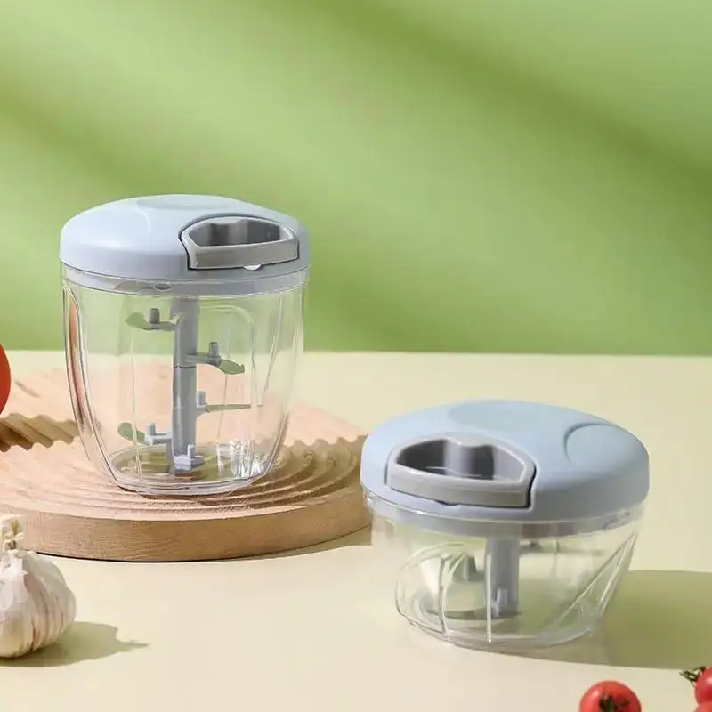 New Mini Manual Garlic Grinder Household Garlic Puree Grinder Meat Grinder Multifu Complementary Food Processor Blender