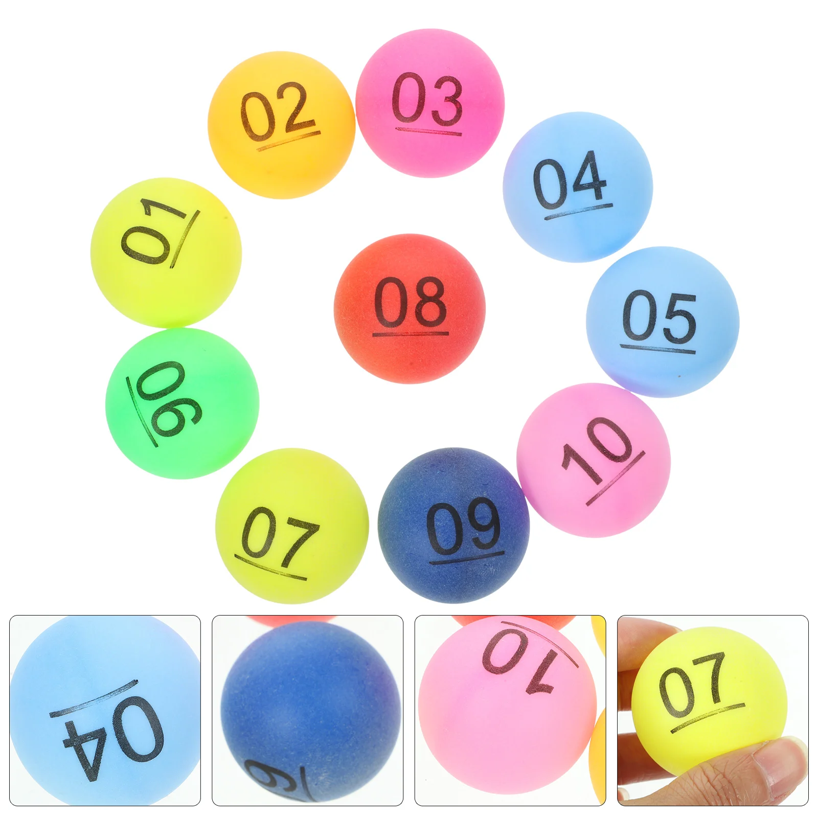 10 Pcs Football Cards Color Number Lottery Box Selection Party Draw Table Tennis Raffle Balls New Material Pp
