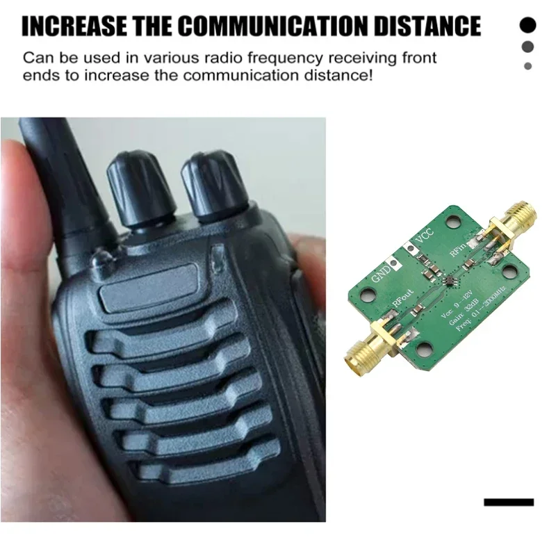 0.1-2000MHz 32dB Gain Broadband Low Noise High Frequency LNA RF Amplifier Module For FM HF VHF/UHF rf amplifier