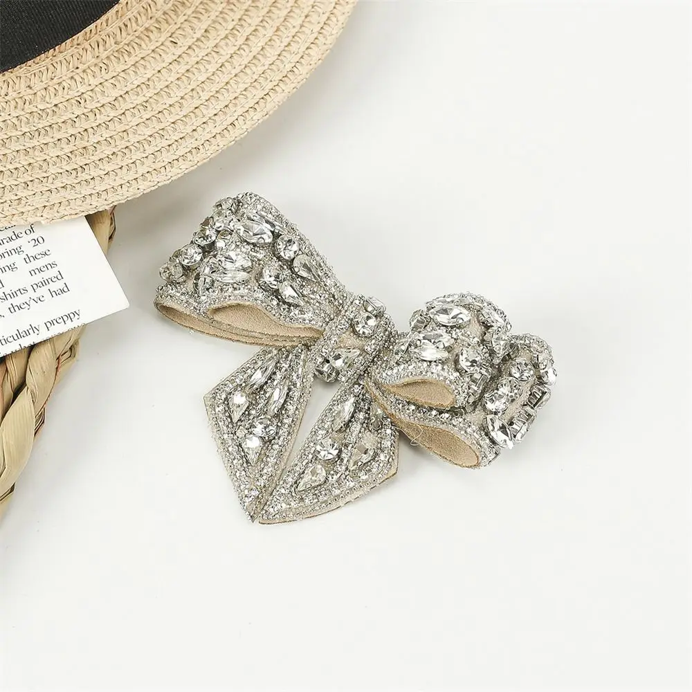 1pc Strass Schuhe Dekorationen Materialien Bogen glänzende Schuhe Blumen schmuck Schuhe Zubehör Hochzeit Braut/kein Schuh clip – Detail 4