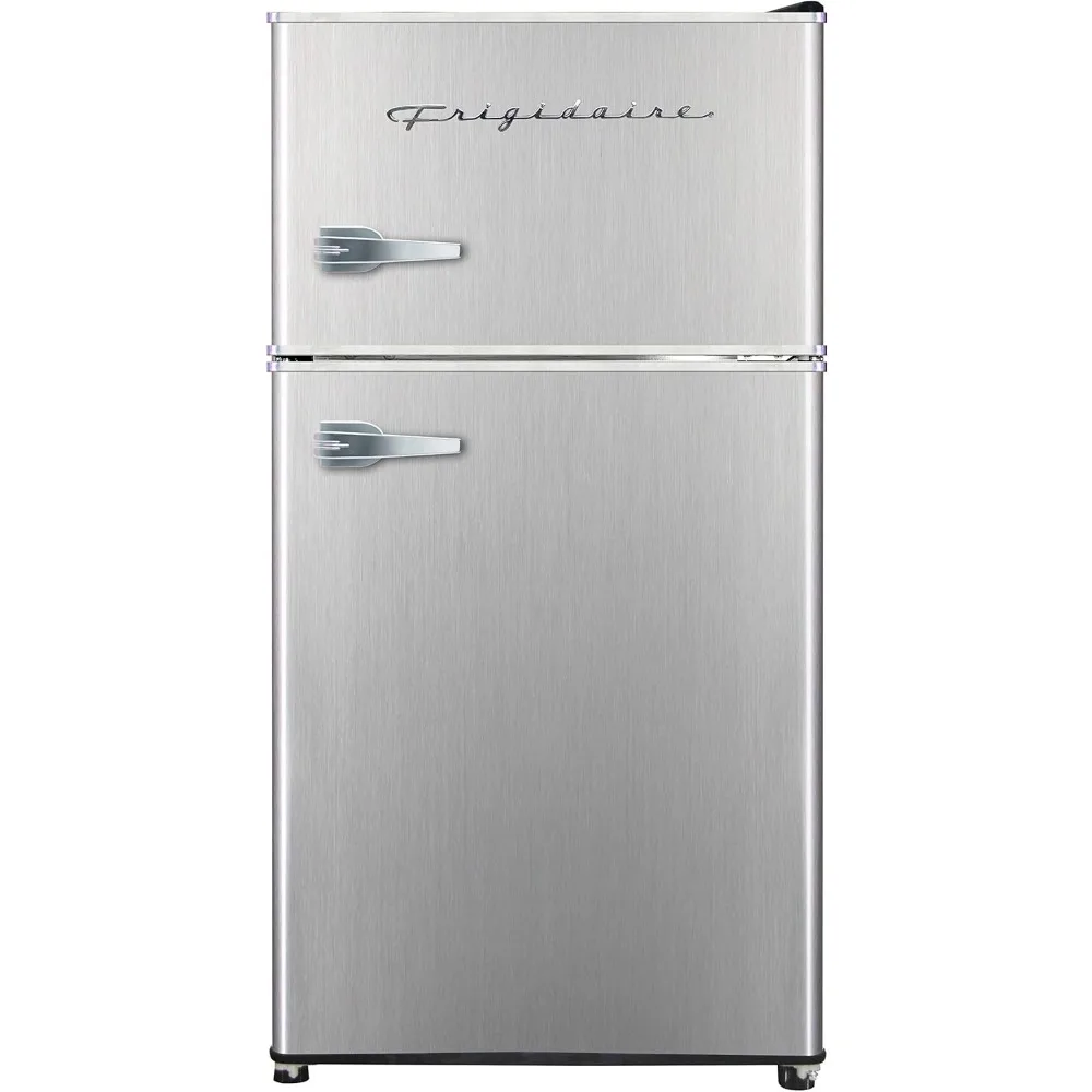 2 Door Apartment Size Refrigerator with Freezer Combo, 7.5 cu ft, Platinum Series, Stainless Steel-21.5" D x 22.4" W x 55.5" H