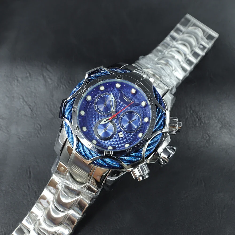 

Silver Decoration Original Big Dial Undefeated Luxury Mens Watches Invincible Invicto Dial Reloj De Hombre Relogio Masculino