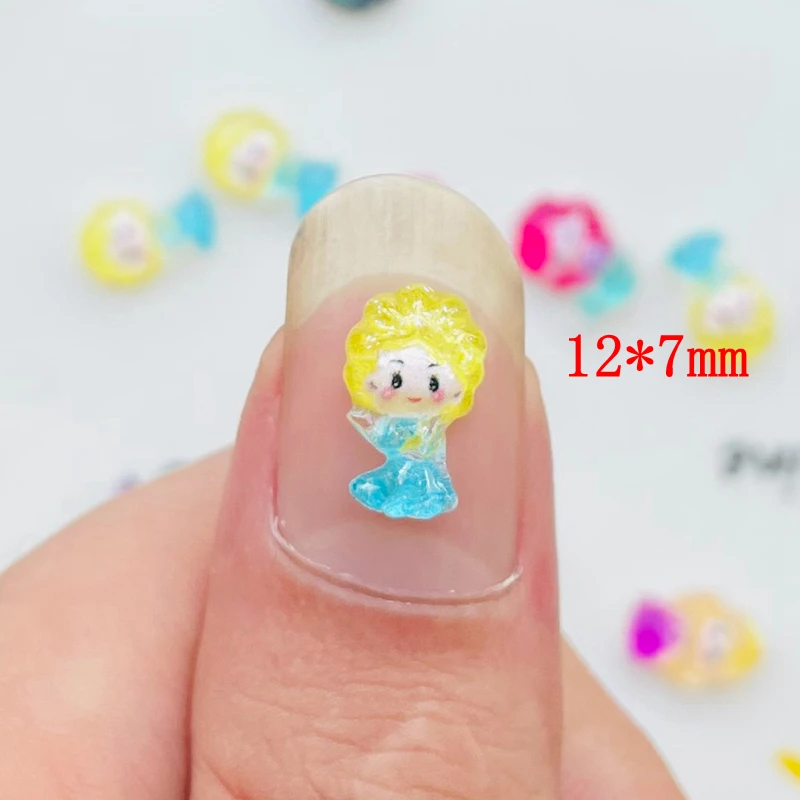 50 Pcs Cute Resin Mini Cartoon Princess Series Flat Back Stone Figurines DIY Wedding Scrapbook Manicure Hairpin Accessories simulation stones decor accessories,resin hairpin accessories,resin nail art crafts,resin jewelry accessories,resin flower embellishments