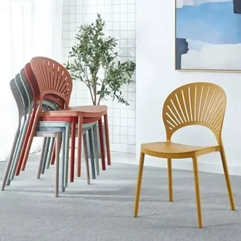 식당 플라스틱 의자, 가정용 및 상업용 두꺼운 접이식 의자, 사무실 및 레저 등받이 의자