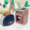 2 Sets Home Appliances Accessories Children's Household Toys Bread Maker Mini Oven Plastic Play Toaster 1