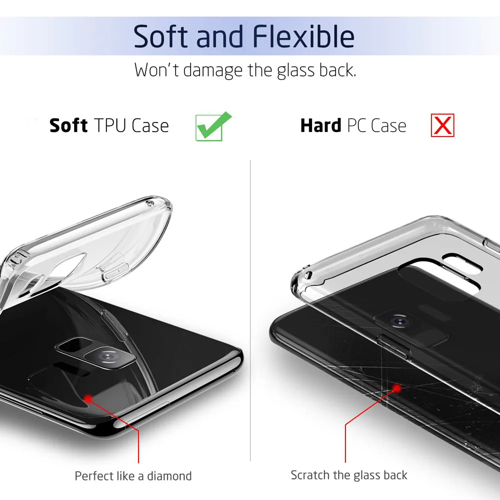 coque transparente en tpu souple pour samsung galaxy s7 edge s8 s9 s10 lite note 8 9 10 20 horizon a7 a8 a9 j4 j6 plus j8, 2018