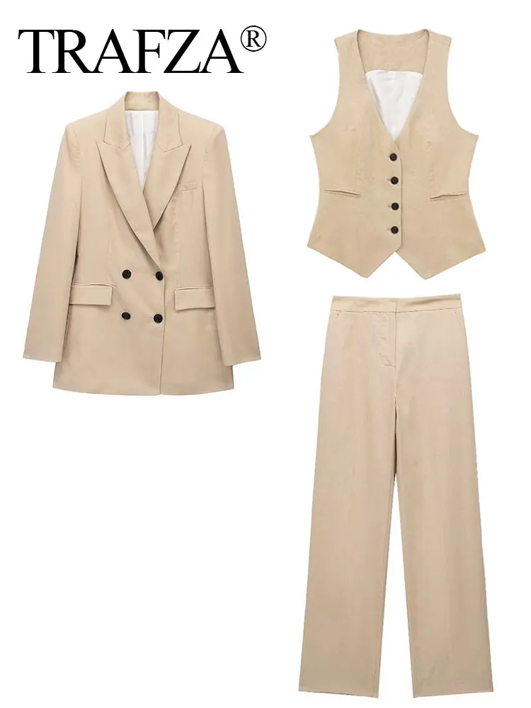 

Женский однотонный костюм из пиджака и брюк, с длинным рукавом