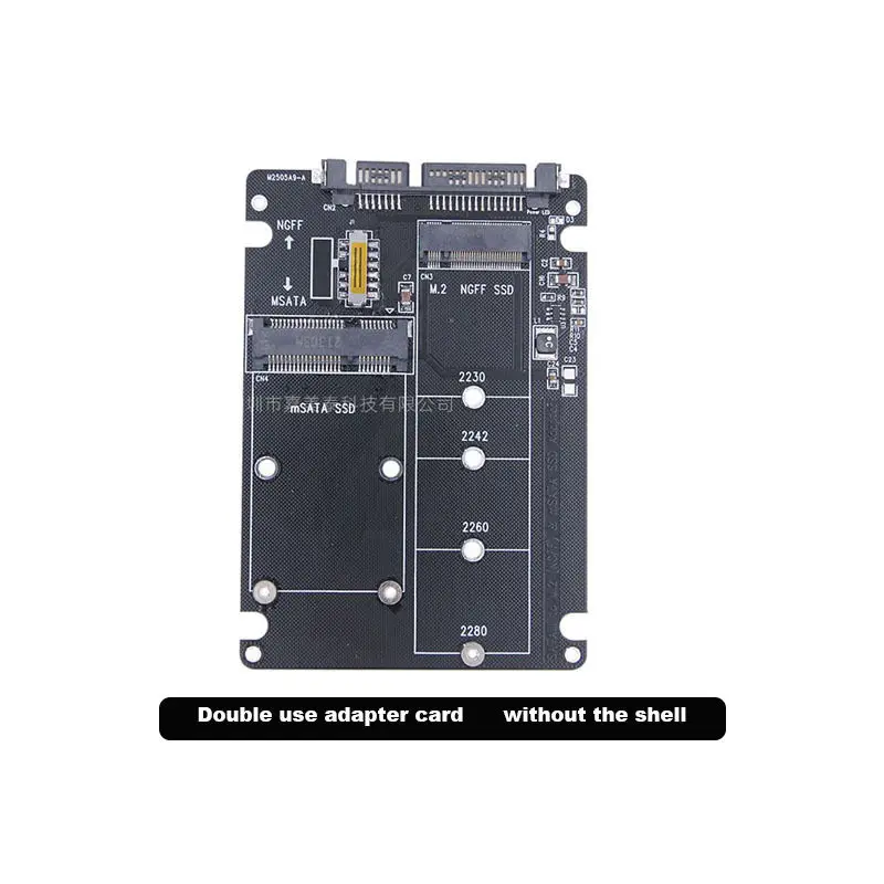 M.2 Converting Solid-state SSD to Sata3 External Hard Disk Box Ngff Msata to Serial Port Conversion Card Dual-use Two-in-One — view 5