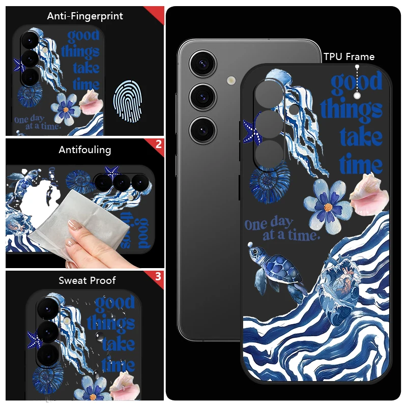 Seaside Scenery Wave Print Phone Case - Oceanic Design Cover