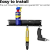 Pneumatic Tool Holder and Aerosol Rack Combo, Wall Mounted Metal Spray Can Bottle Holder Air Tool Organizer Rack for Garages 2