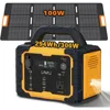 300W Portable Solar Power Station Equipped with 100W Foldable Solar Panels and 120V/300W AC Power Sockets 1
