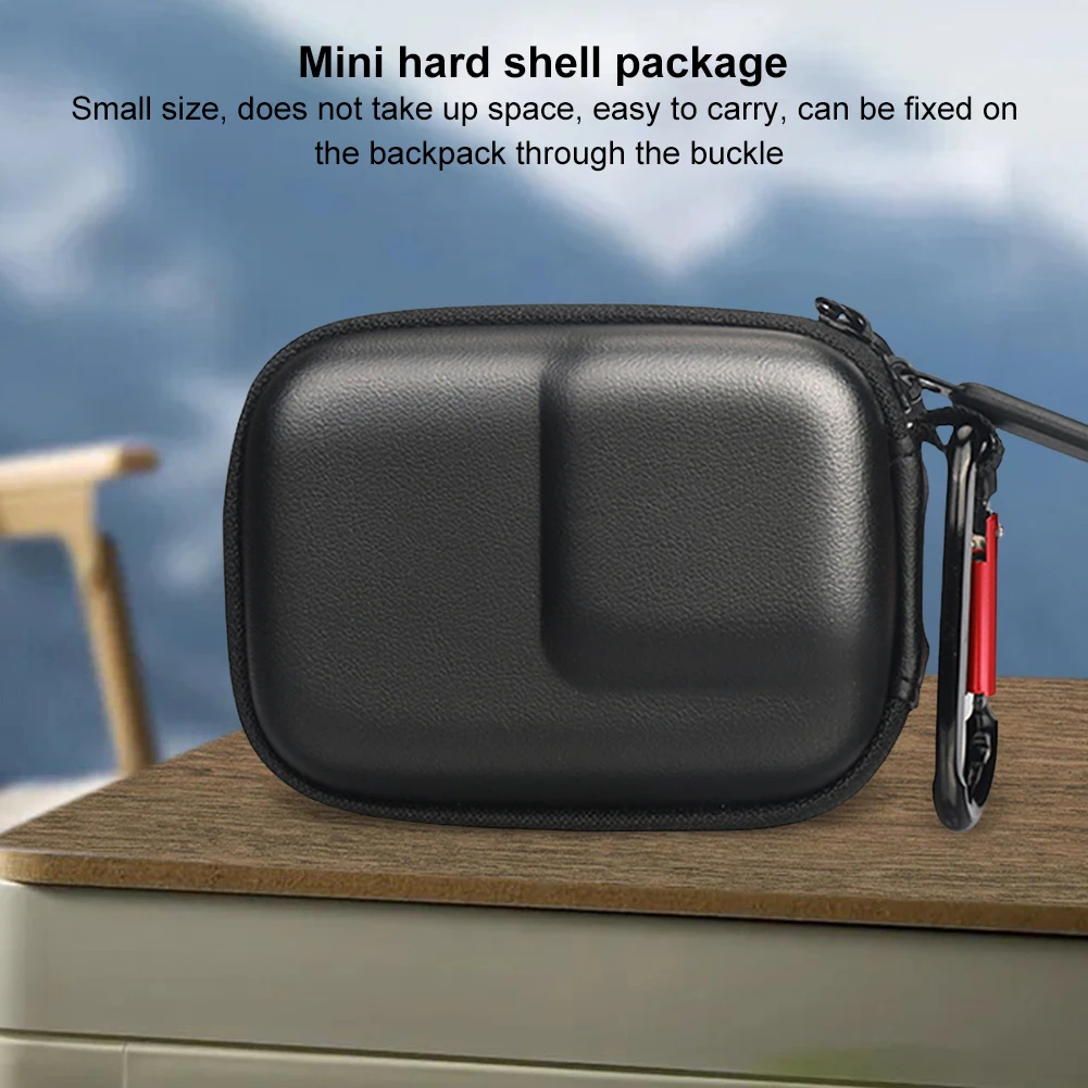 Compact Travel Case for Action Camera with Carabiner and Protective Storage