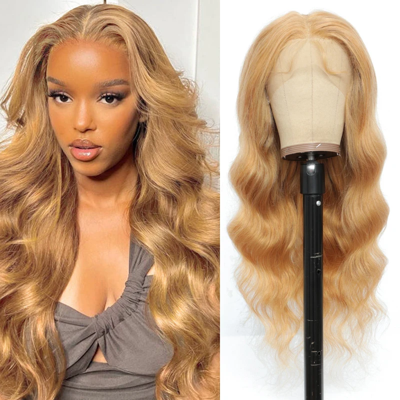 

13x4 Lace Front Human Hair Wigs Honey Blonde Colored Lace Wigs Body Wave Brazilian Remy Hair Wig Pre Plucked 150% Density