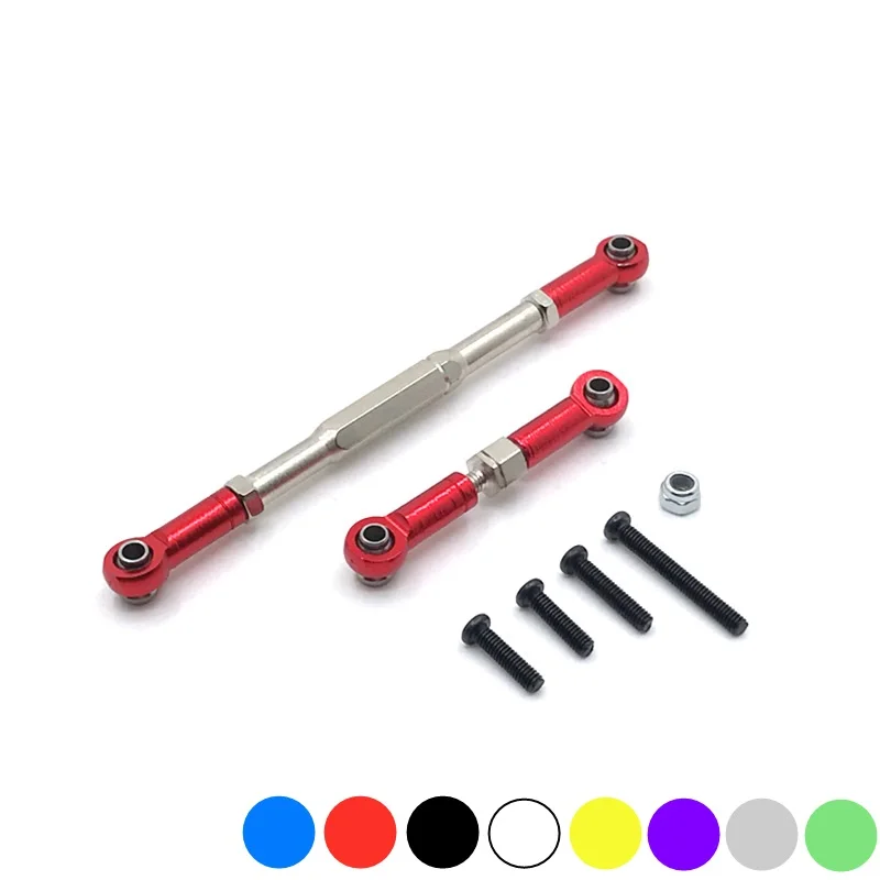 

WPL C14 C24 B1 B14 B24 B16 B36 MN D90 MN99S Metal Adjustable Steering Link Servo Link Rod Steering Linkage RC Car Upgrade Parts