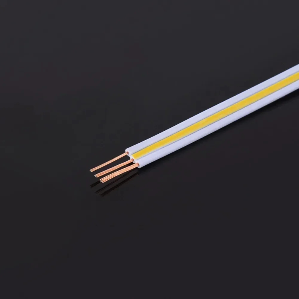 White PVC Plastic LED Lamp Connecting Wire Copper 3Pin