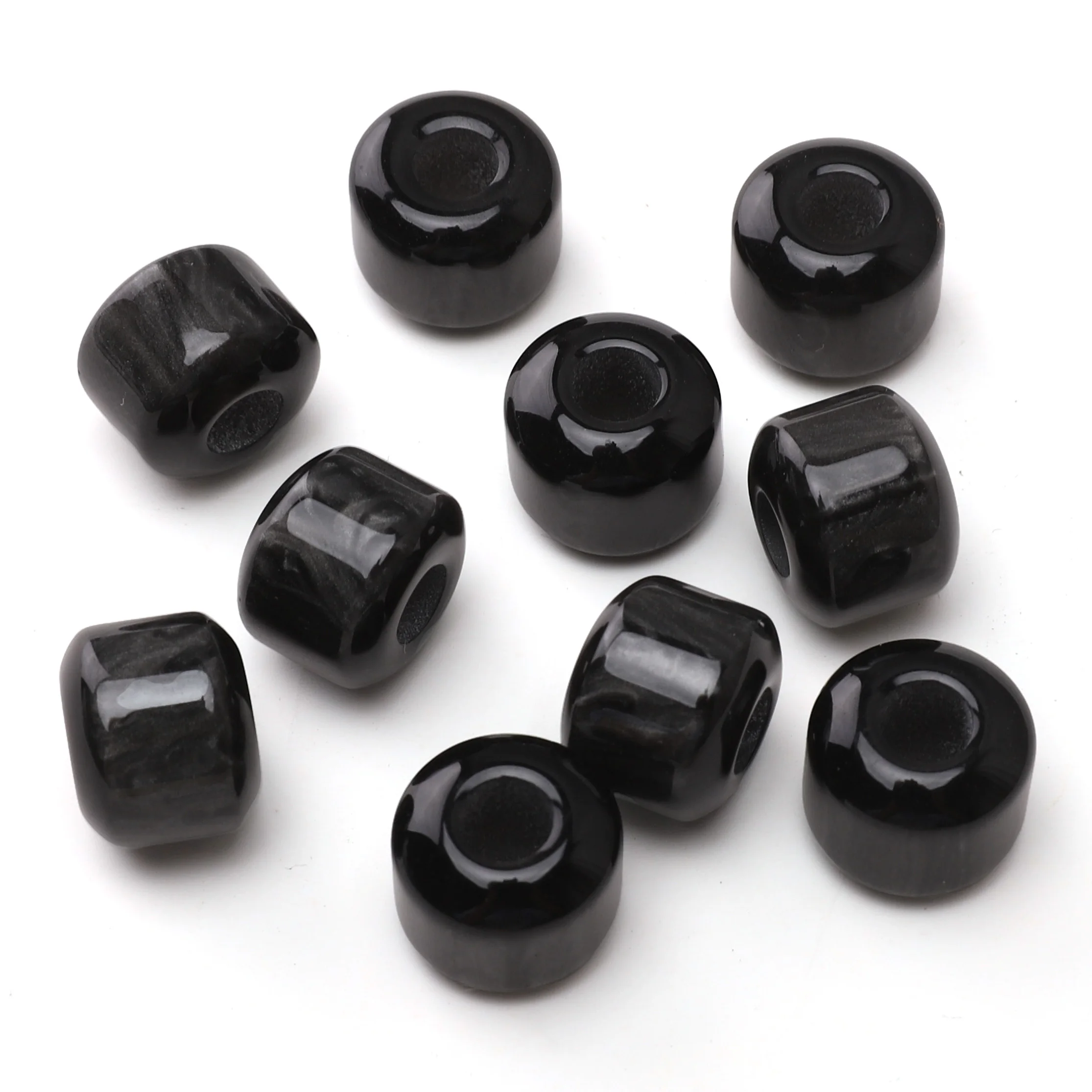 12x10mm Großes Loch Harz Perlen DIY Perlen Hand String Telefon Kette Seil Schnalle Kleidung Schuh Schnalle Perlen dekorative Hand Perlen – Detail 8