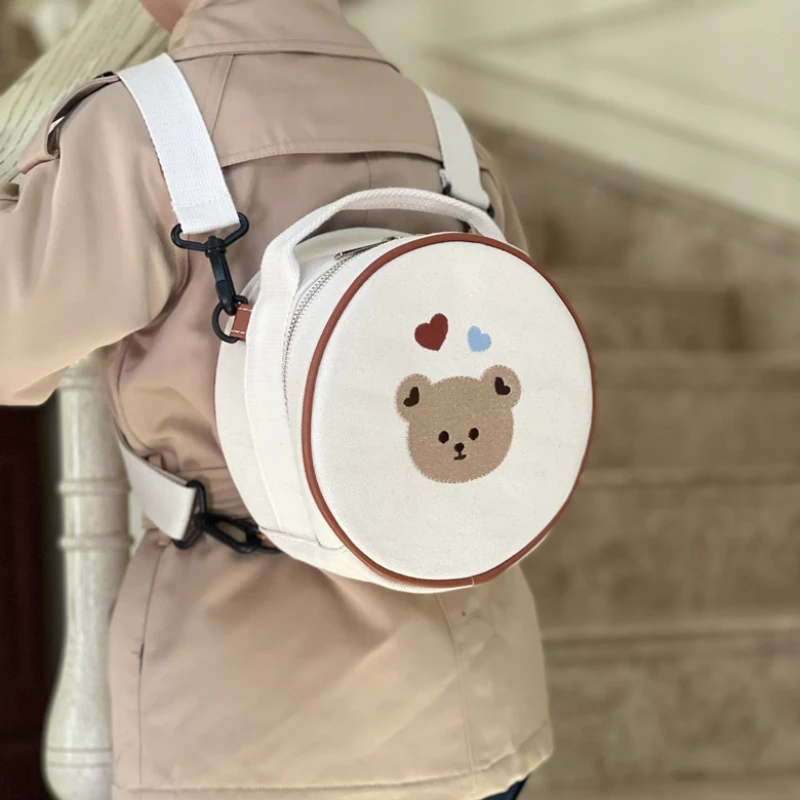 

Детский рюкзак на ремне для мамы и ребенка, школьные ранцы для девочек с милым медведем, Мультяшные рюкзаки