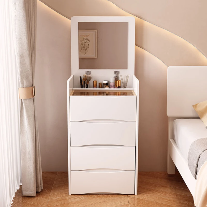 

Flip Cover Simplicity Dressers Storage Cabinet Integrated Bedside Modern Dressers Tocador Maquillaje Bedroom Furniture CTG-101