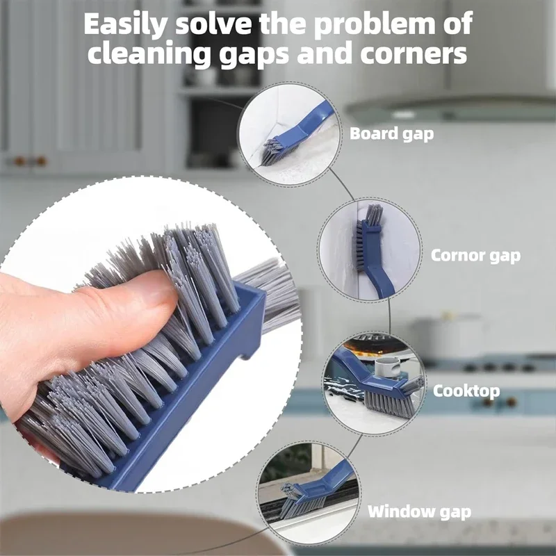 Bathroom Long Handled Brush Floor Brush Bathroom Sink Bathtub Ceramic Tile Hard Bristled Brush Cleaning Floor Seam Brush 4