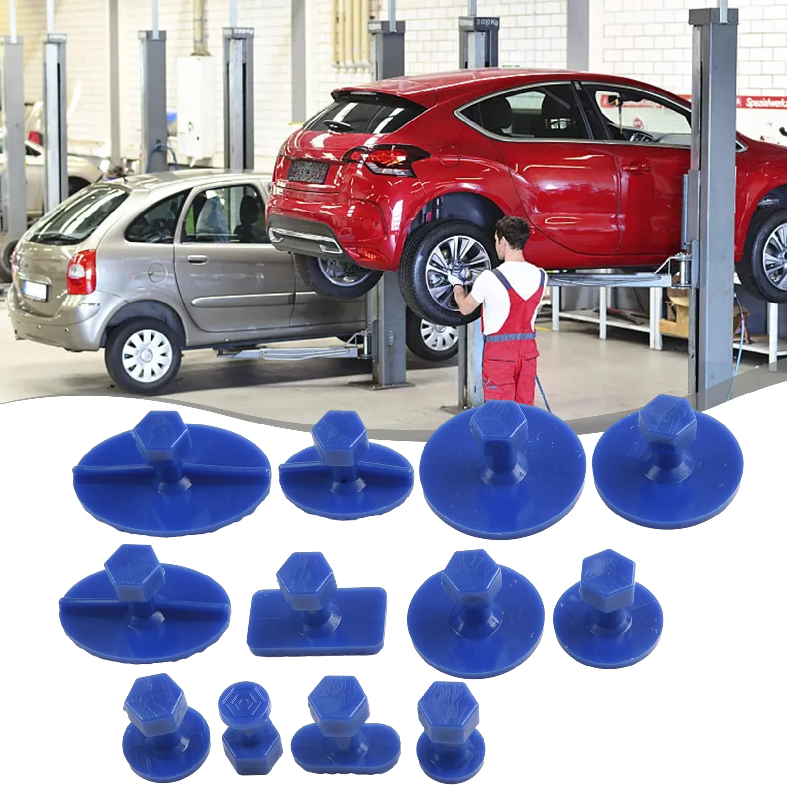 

10pcs Suction Cups Use For Remove Hail Pits Sets Car Glue Hand Puller Tools Kit Dent Repair Tool