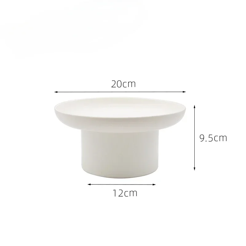 ABS Fruit Plate With Base Solid Pattern Simple Creative Fruit Plate Home Decorative Plate Living Room Coffee Table Candy Plate 2