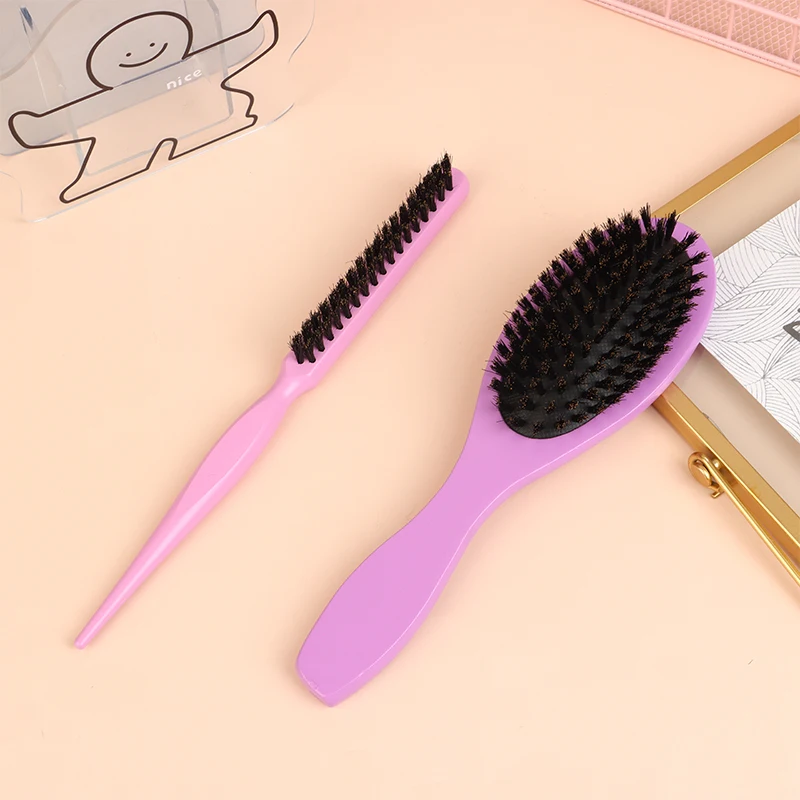 

2pcs Professional Hair Comb Hair Styling Brushe Styling Tools Hairdressing Combs Bun Comb Bristle Comb Womens Hairstyles