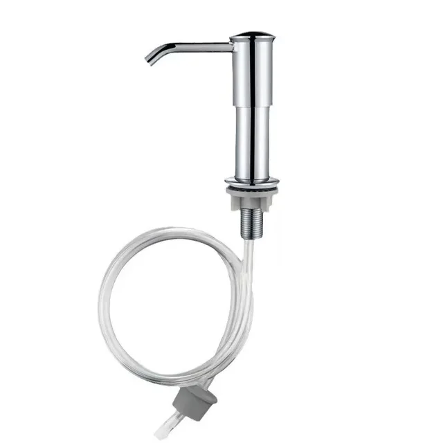 เคาน์เตอร์ครัวเครื่องจ่ายจานพร้อมท่อขยายมือกดสบู่เหลวปั๊มพลาสติกเครื่องจ่ายสบู่สําหรับอุปกรณ์อ่างล้างจาน 6