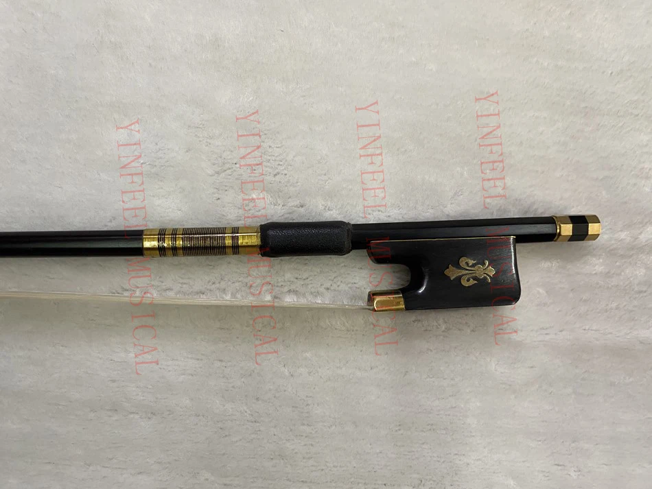 Cello Bow 4/4 Black Carbon Fiber Ebony Frog black horse hair/white horse hair 4/4,3/4,1/2,1/4 adult and children cello 1pcs cello bow