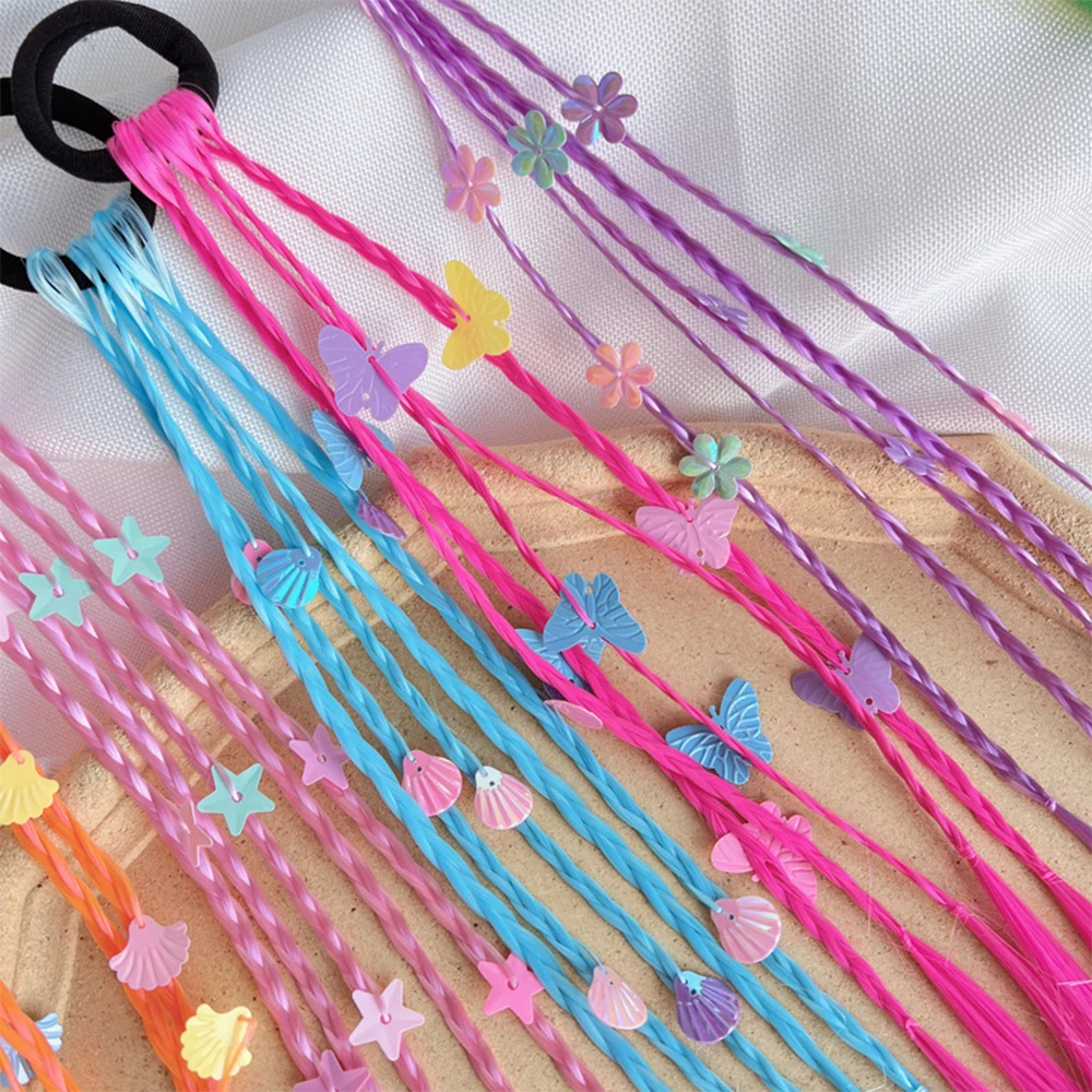 KLINNA Set di 100 extension colorate per capelli in 13 colori, clip colorate in ciocche di capelli per bambini e donne, fantastici accessori per capelli come decorazione per feste, festival, con pinze