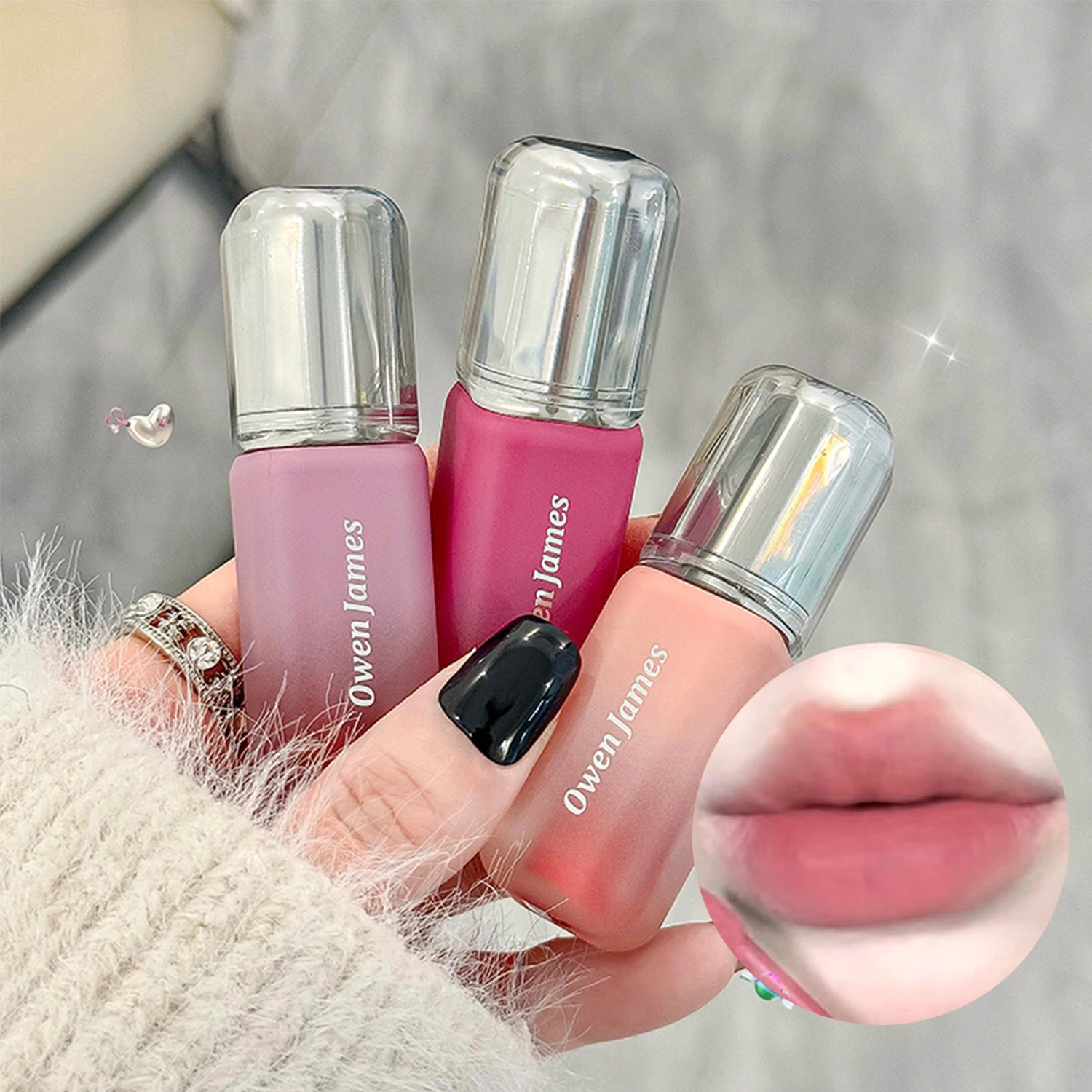 Velvet Matte Lipstick Waterproof Long Lasting Non-Stick Cup Lip Mud Cosmetic Nude Korean Lip Gloss Moisturizing Lips Tint Makeup