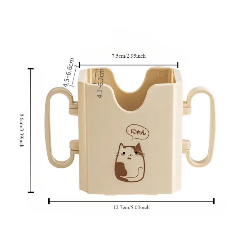 Food Pouch Holder Squeeze Proof Flipping Universal Multipurpose Design Prevent Messes Support Self-Feeding